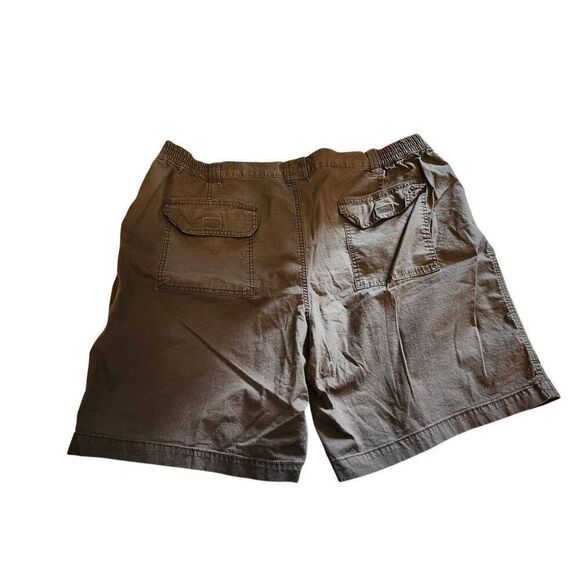 Foundry Cargo Shorts Brown Pockets With Side Elastic Waistband Size 48 - Picture 2 of 3